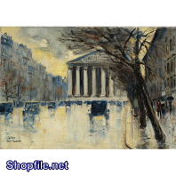 Tranh sơn  dầu ngôi nhà cổ